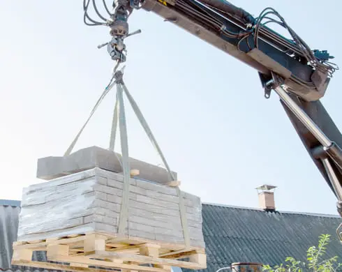 livraison bigbag avec camion grue